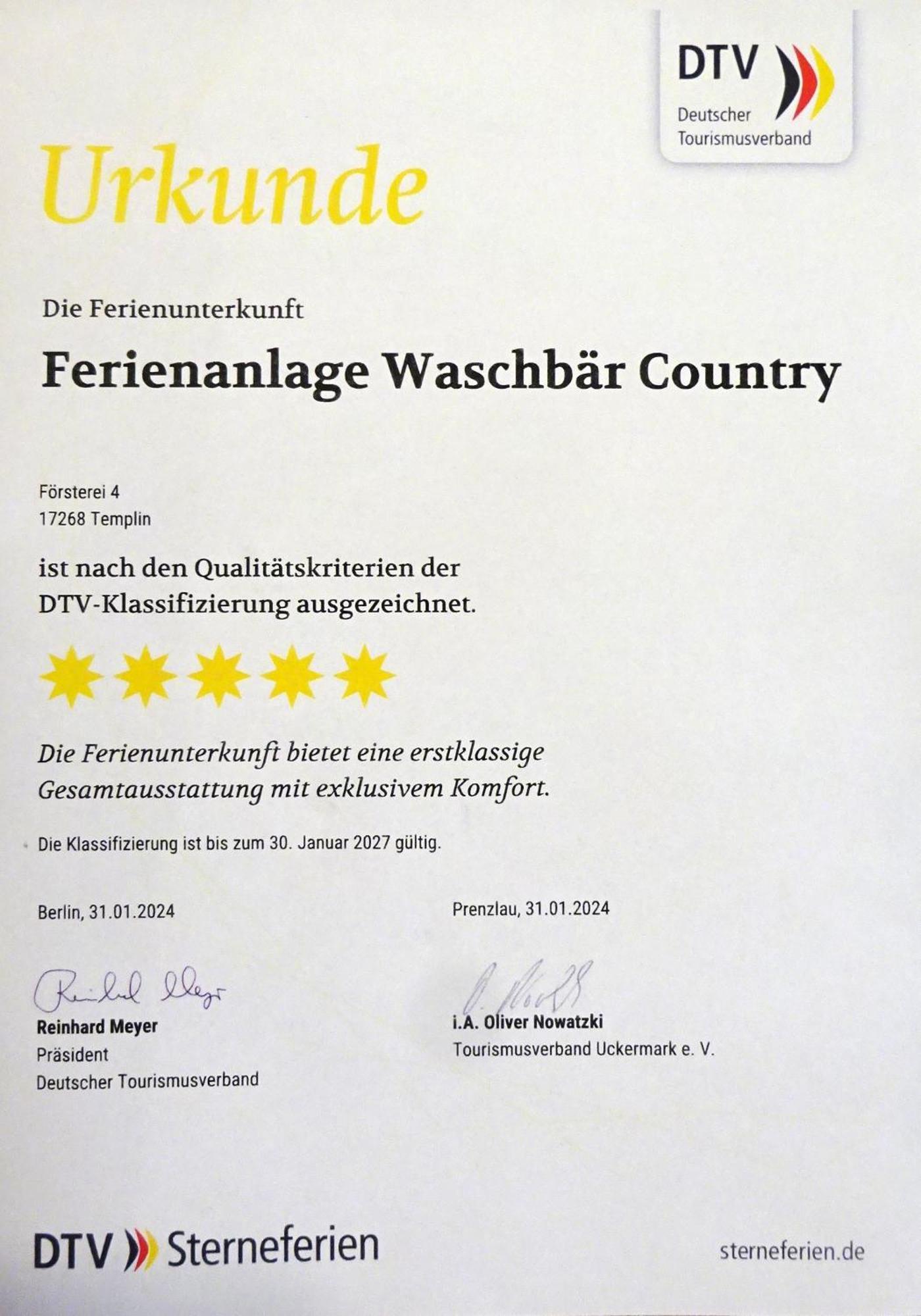 Ferienanlage Waschbaer Country 템플린 외부 사진